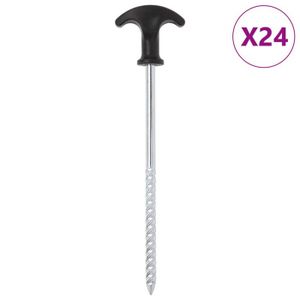 48 Piquets De Tente En Plastique 22,5 Cm - Camping, Caravane, Auvent - Grand Crochet Antidérapant