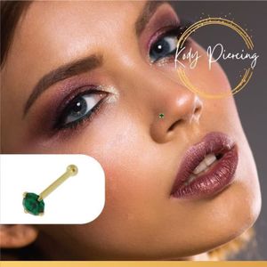 Piercing Nez émeraude - Bijou Délicat Pour Femme - Personnalisable - Fabriqué En France - Matériaux Hypoallergéniques - 8