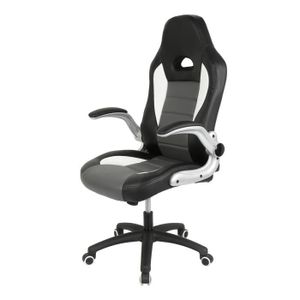 Gris RCG13BK SONGMICS Chaise Gamer Fauteuil de Bureau Chaise pour Ordinateur Hauteur r/églable Noir
