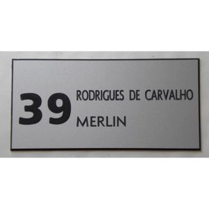 N° FT 48 x 100 mm plaque gravée boite lettres porte personnalisée 3//4 lignes