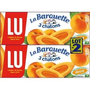 BISCUIT AUX FRUITS LU BARQUETTE - Barquette Abricot Chatons 240G - Lot De 4