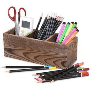 Fablcrew 1Pcs Carré Pot à Crayons de Métal Boite Rangement Stylo pour Apprendre Bureau 