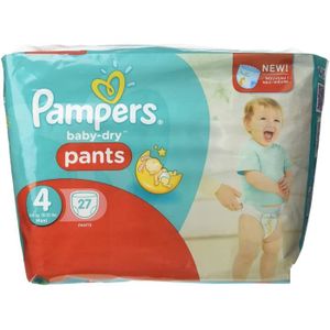 COUCHE Couche jetable Baby Dry Pants taille 4 (8–15 kg) - Pampers - 27 pièces