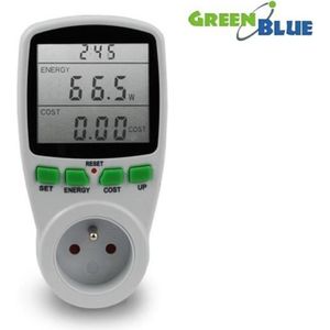 PRISE Compteur d'énergie Wattmètre Compteur d'électricité Moniteur d'énergie GreenBlue GB202