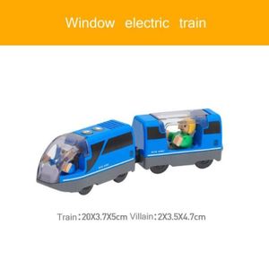 ASSEMBLAGE CONSTRUCTION Ensemble de jouets de Train électrique en bois de hêtre - Accessoires de voie ferrée