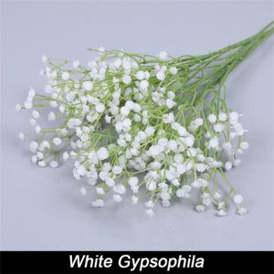 FLEUR ARTIFICIELLE 3pcs - Gypsophile blanc - Fleurs Artificielles Gypsophila,Bouquet En Plastique Pour Bébé, Décoration Pour La