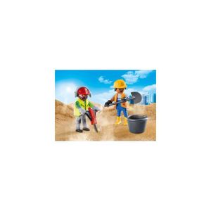 FIGURINE - PERSONNAGE Playmobil 70272 Duo pack Ouvriers de chantier accessoires Figurines Travaux City Action