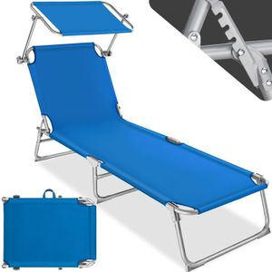 Chaise longue transat transat transat chaise longue Deckchair bleu M pied U Oreiller 10-307 FKD 