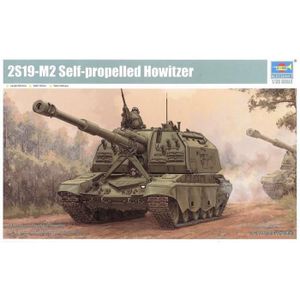 VOITURE À CONSTRUIRE Maquette char 2S19-M2 Self-propelled Howitzer - TRUMPETER - 1/35ème - Maquette ultra-détaillée