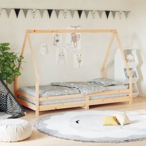 STRUCTURE DE LIT Cadre de lit pour enfant 90x190 cm Bois de pin mas