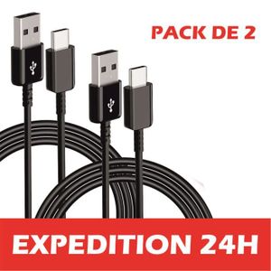 CÂBLE TÉLÉPHONE 2 Pack Câbles USB Type C Compatible Samsung S20 S2