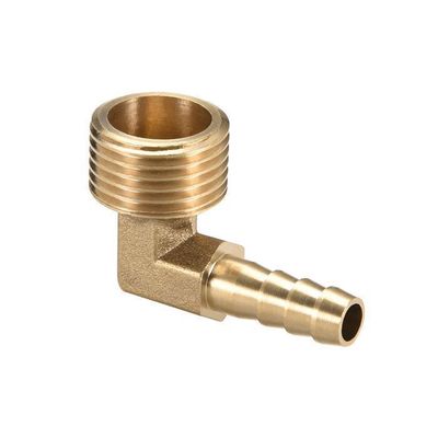 2 Raccords Coudés 90° Laiton Barbelé - 19 Mm X 1/2" Mâle, Pour Eau, Gaz, Huile