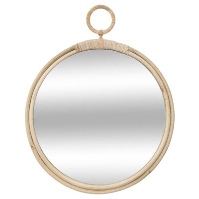 Miroir Rotin Soleil 32 cm - Style Bohème | MIROIR FRANCE