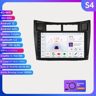 2 32G Lecteur multimédia de voiture Android pour Toyota Yaris 2005 2006 2007-2012 GPS Navi stéréo Audio tête unité AutoRadio - Auto
