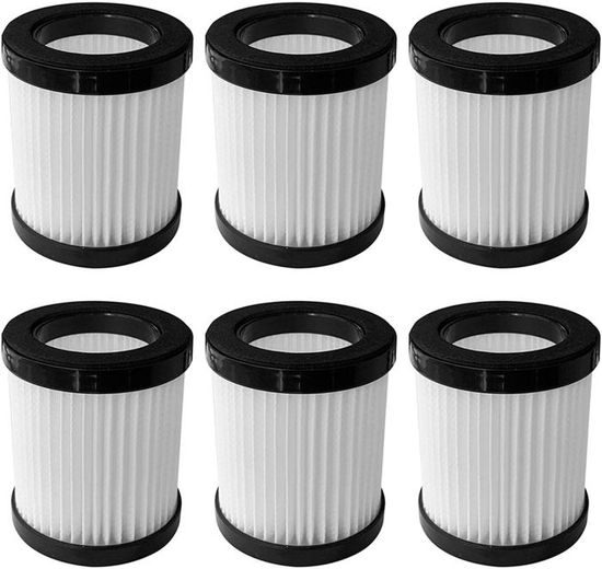 Borimend Lot De 6 Filtres De Rechange Compatibles Aspirateur Kobold VC100 - Blanc