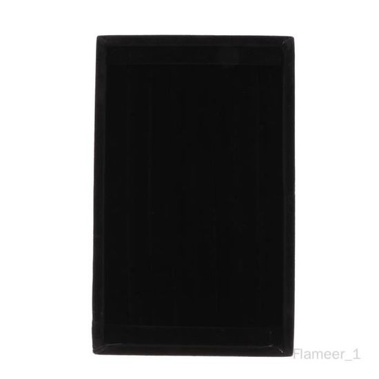 Gatuida Plateau Organisateur Velours Noir Pour Bijoux - Rangement Élégant Bagues, Colliers, Bracelets, Idéal Commode Et Bureau