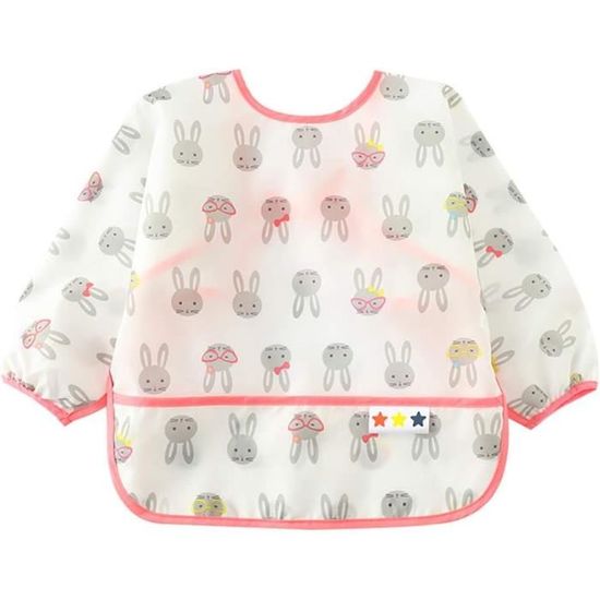 Happy Cherry - Tablier Pour Bébé, Imperméable, à Manches Longues