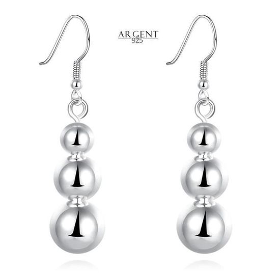 Boucles d'Oreilles Pendantes Perles de Culture - Argent 925 - ELE