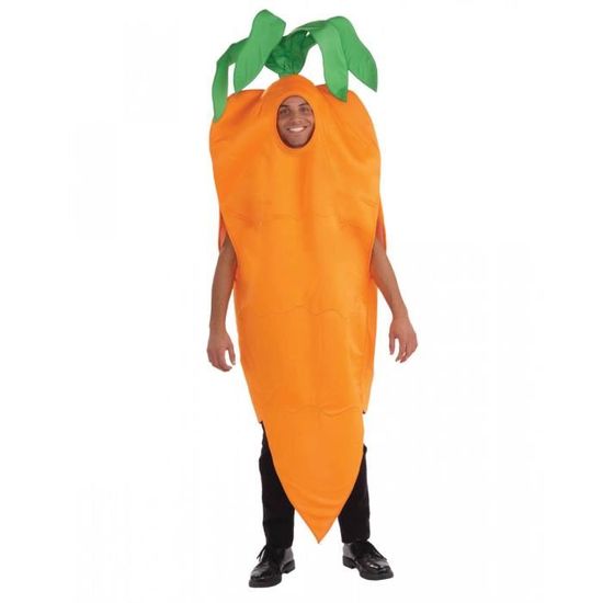 Déguisement Carotte Unisexe - Horror-Shop.com - Costume pour Carnaval - Orange/Vert - 100% Polyester