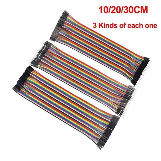 Câble Plat Arc-en-ciel DB15 Mâle Vers DB15 Femelle - Longueur 100 Cm, Pas 2,54 Mm - Pour électronique, Bricolage, Prototypes - 5