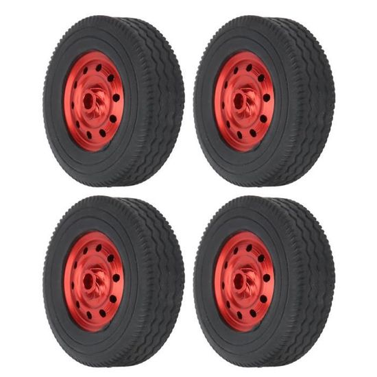 WOWOWO 4 Pièces Roues 48mm Simulation Caoutchouc - Pneus Pour Modèles RC Et Bricolage