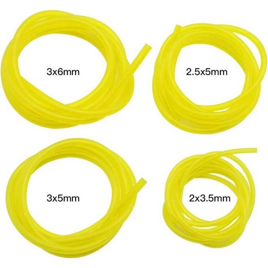 Kit Durites Essence 4 Tailles - 1.5m Chaque, Pour Tronçonneuse, Tondeuse, Matériel Motorisé