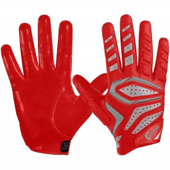 Gants De Football Américain FKG-03 - Rouge, Pour Linebacker, RB, TE, Neufs