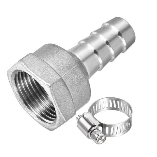 QUARKZMAN Raccord Coude 90° Inox 304 - 15mm Barbelé X 1/2" NPT Femelle - Pack De 2 - Pour Eau, Carburant, Air