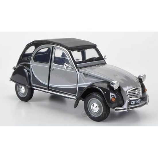 Voiture Miniature Citroën 2CV Charleston 1/24 - Modèle Collection En Métal - Welly 24009W Bicolore - 10
