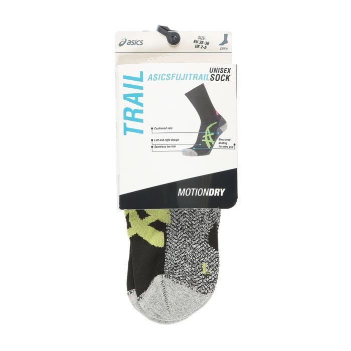 ASICS Chaussettes Running Fuji - Mixte - Noir et vert