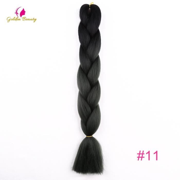 # 35 une pièce Jumbo Tresses Synthétique Crochet Extensions de Cheveux Crochet Tressage Cheveux Long Ombre Jumbo 24 pouces 100g 2T