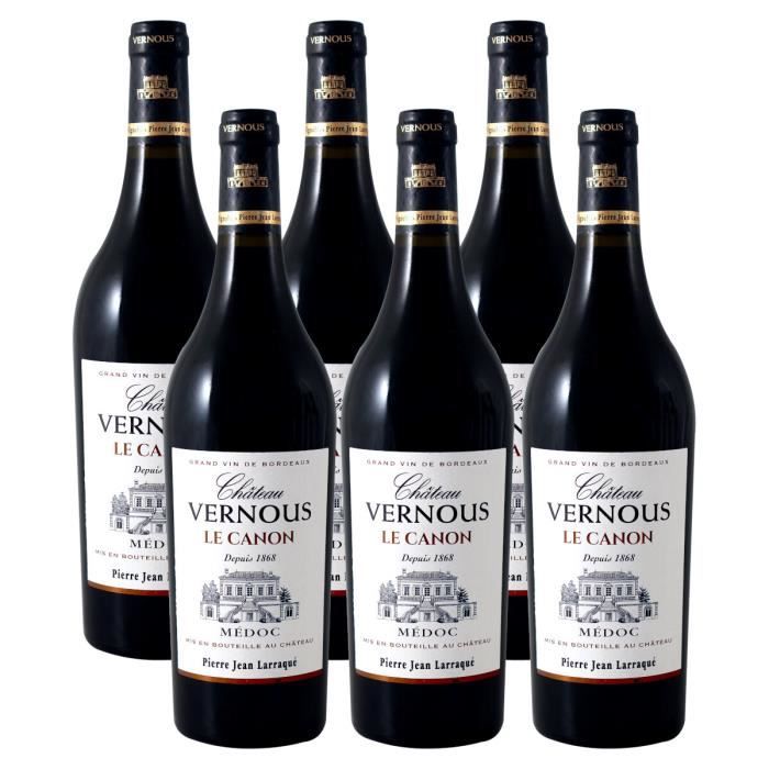 Château Vernous Le Canon 2018 - Médoc - Vin Rouge - Carton de 6 bouteilles 75cl