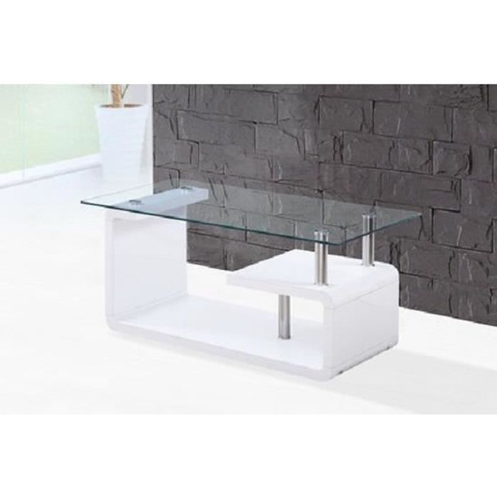 Table Basse Moderne et Design GASPAR Laqué Blanc