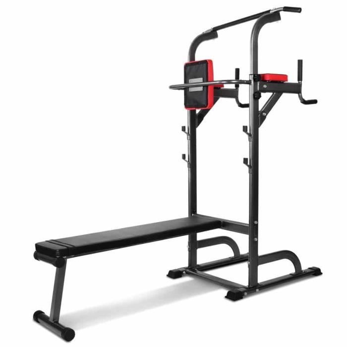 PullUpFitness Chaise Romaine - Station Traction dips Multifonctions Barre de Traction Ajustable Dips Banc de Musculation Pliable