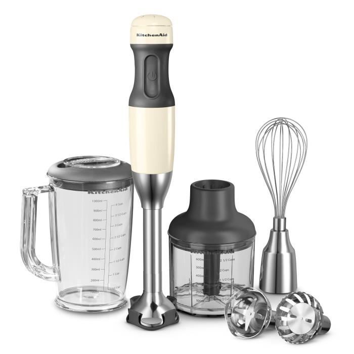KITCHENAID 5KHB2571EAC Mixeur plongeant avec hachoir - Crème