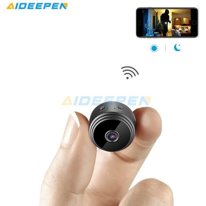Caméra Espion Cachée Cam Mini IP WiFi HD1080P Vision Nocturne Détection de Mouvement Caméra de Surveillance de Sécurité pour iPhone