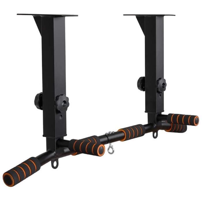 DIP STATION Barre de Tractions Montage au plafond Barre dextraction support de barre dentraicircnement du haut du corps avec 6 p1584