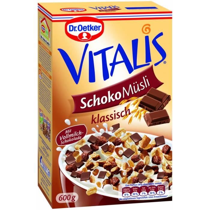 Dr. Oetker Vitalis chocolat Muesli 2 x 600g