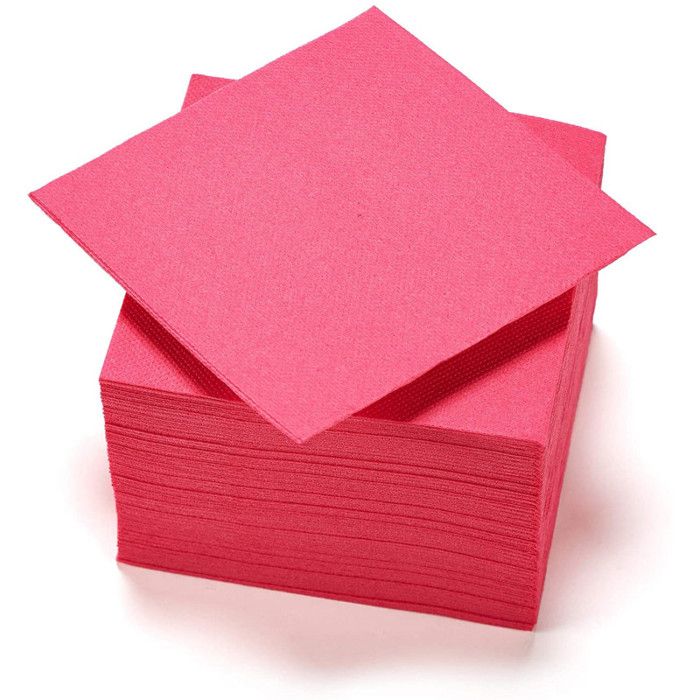 LOT DE 40 SERVIETTES EN PAPIER 2 PLIS - 38X38 CM - FUSCHIA - GAPPY