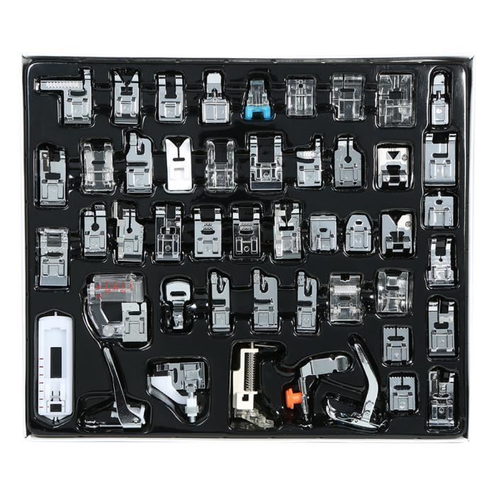 48 pcs Machine À Coudre Professionnel Domestique Pied Presseur Ensemble Hem Pied Pièces de Rechange Accessoires pour Frère Chanteur