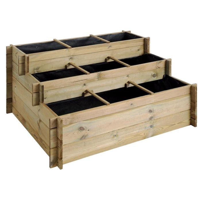 Carré potager 3 étages bois autoclave JARDIPOLYS