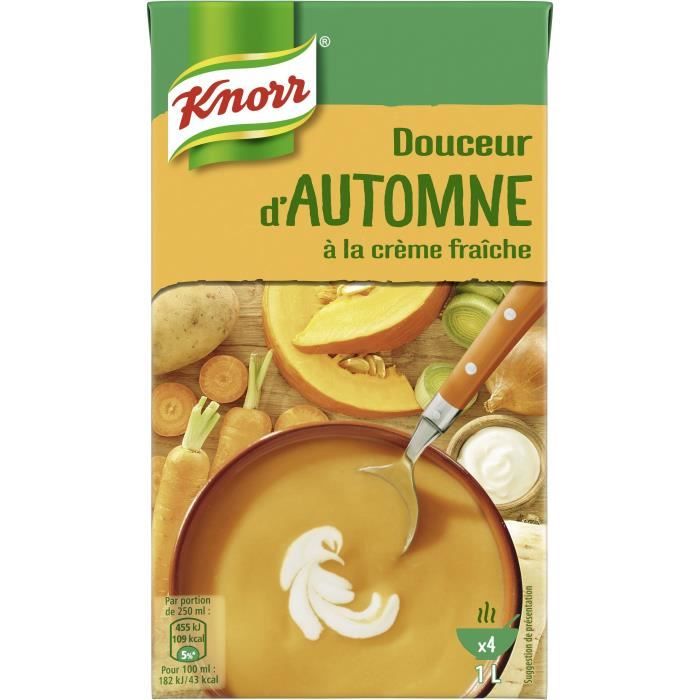 KNORR Les Classiques Soupe Liquide Douceur d'Automne à la crème fraîche - 1 l