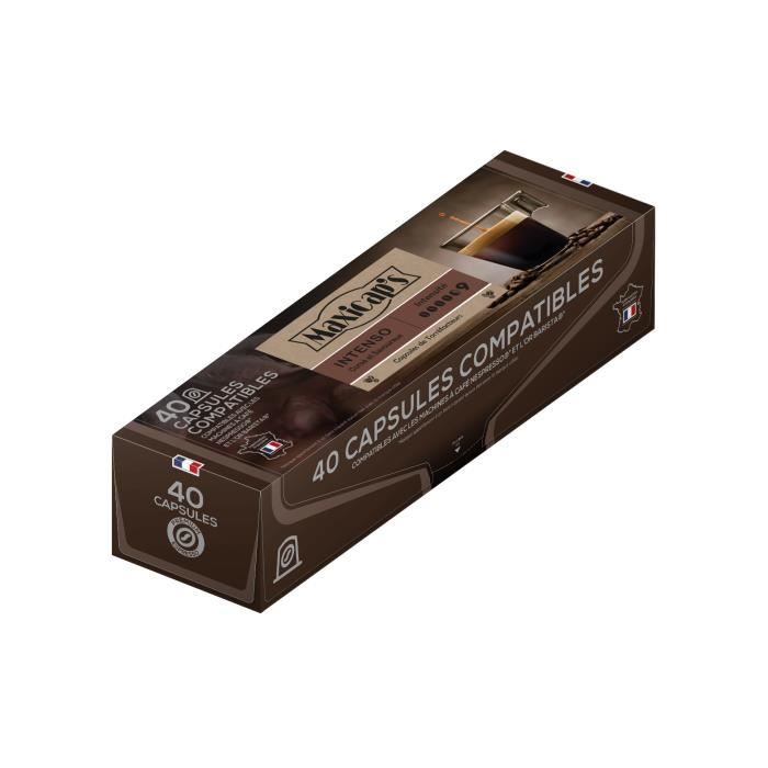 Mélange d'Arabica et de Robusta au goût riche et persistant, pour ceux qui préfèrent un espresso corsé et savoureux. Compatibles av
