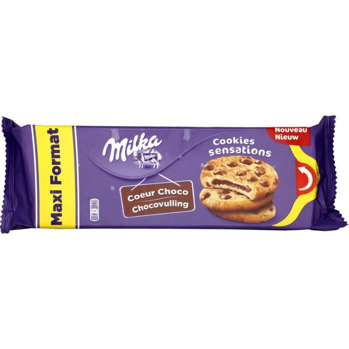 MILKA Cookie cœur choco fondant Sensations Maxi format - 312 g