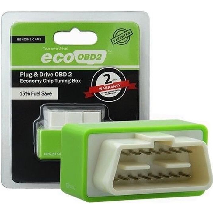 ECO+ OBD2 pour véhicule ESSENCE - Programmation auto - Economie de carburant
