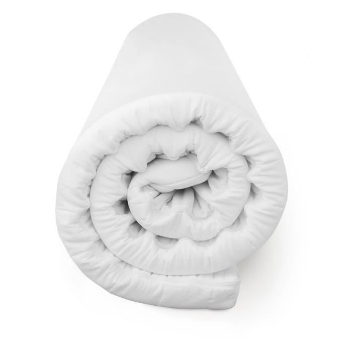 Surmatelas 160x200 cm mousse confort housse microfibre surmatelas ferme et moelleux pour un sommeil réparateur épaisseur 5 cm
