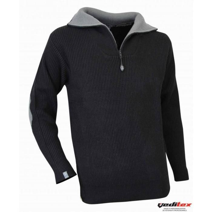 Pull col camionneur Cacao LMA Noir
