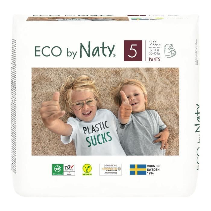 NATY Culottes d'apprentissage - Taille 5 - 12 à 18 kg - Lot de 20