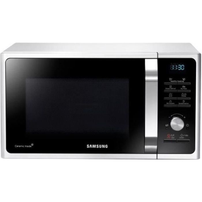 samsung - micro-ondes grill 28l 900w blanc - mg28f303taw