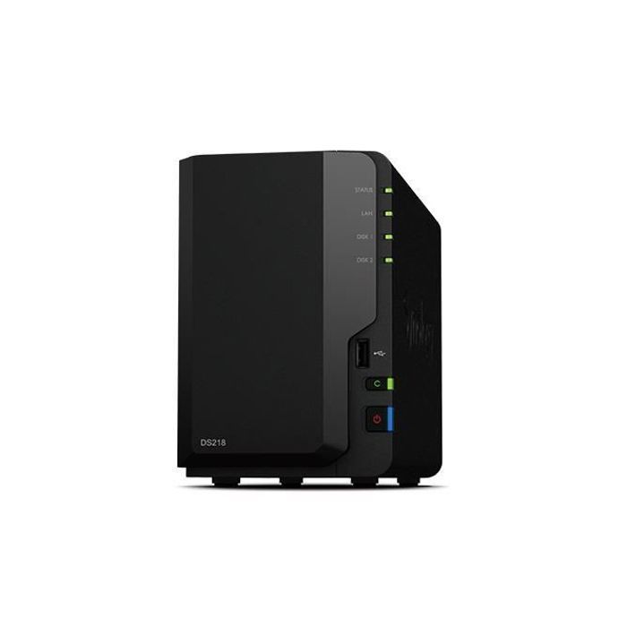 Synology DiskStation DS218 20TB 2x10TB Seagate IronWolf 2 Bay NAS Desktop, Disque dur, Disque dur, SSD, Série ATA III, 2.5-3.
